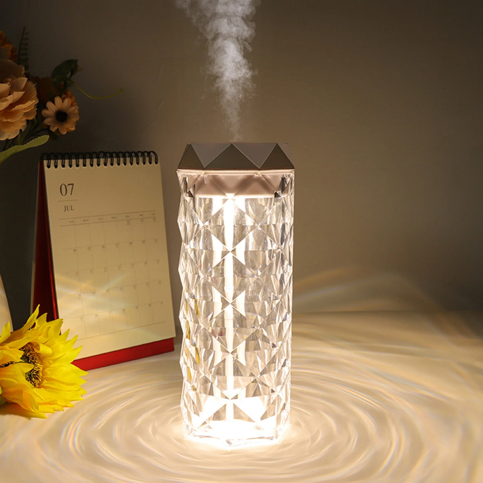 Lampe de Table en Diamant avec Humidificateur d'Air