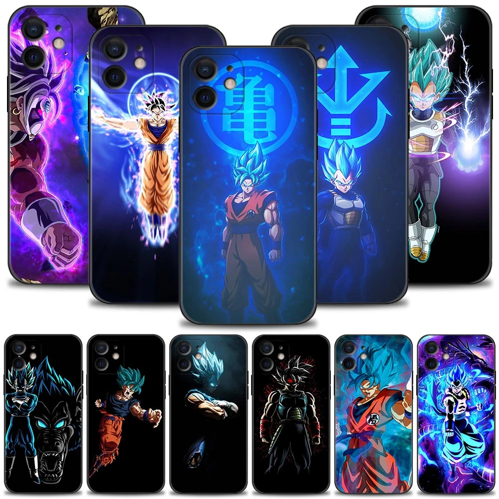 Phone Case for iPhone 13 12 11 Pro XS Max XR X 8 7 Plus 13mini 12mini Cover Silicone Funda Dragon Ball Vegeta IV Son Goku iphone 13 clear case