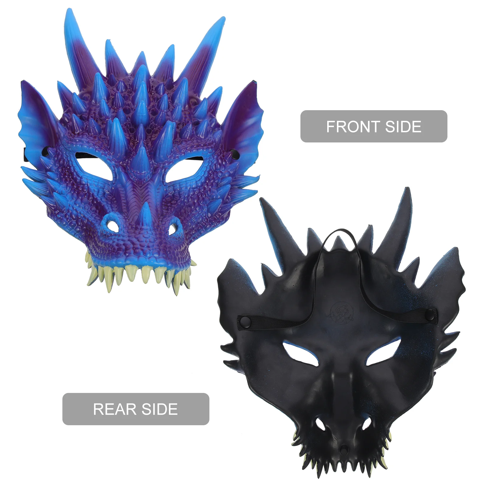 Aqua Dragon Mask Halloween Costumes Adult Masquerade Decorations Lightweight Reusable PU Cosplay Mask Bulk Dragon Masks Festive