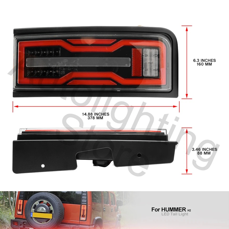 ハマー用テールライト、3-in-1、リバースライト、ブレーキライト