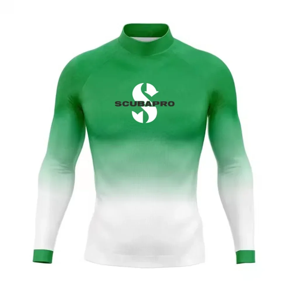 الرجال طويلة الأكمام طفح الحرس تصفح تي شيرت UV حماية ملابس السباحة تصفح الغوص ملابس السباحة تصفح ملابس الشاطئ Rashguard