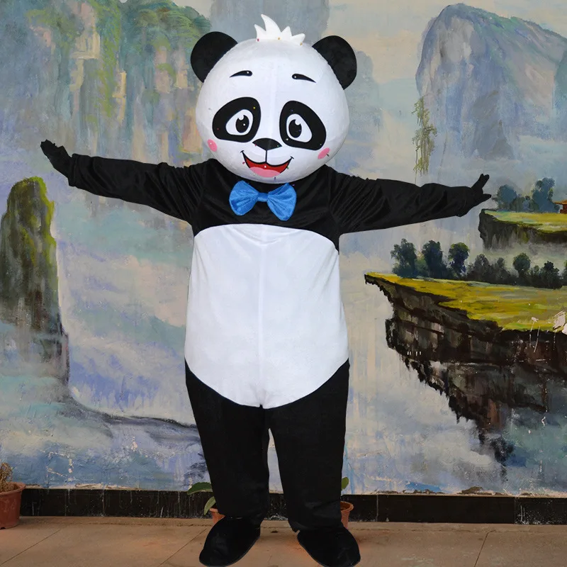 New Version Chinese Giant Panda Bear Mascot Costume Adult Cartoon Character  Drum Up Business Hilarious Funny CX4018 Free Ship - AliExpress