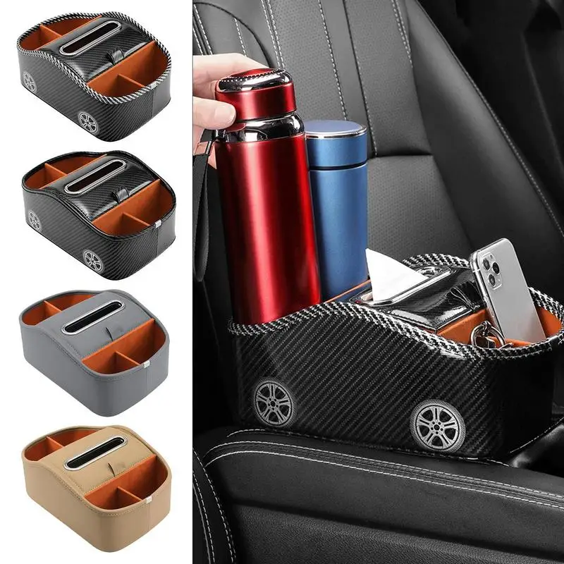 

Car Armrest Storage Box T Center Console Arm Rest Protection Cushion Partitioned Car Armrest Storage Box Water Cup Holder Access