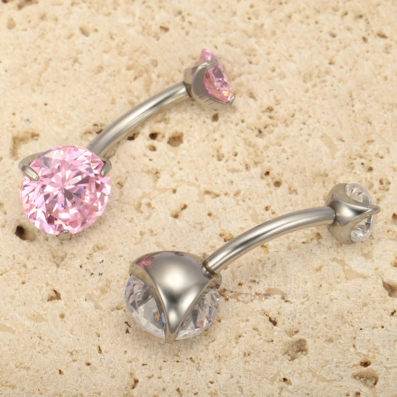 ASTM F136 Titanium Banana Bend Belly Button Rings 8mm 10mm 12mm 14mm