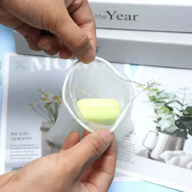 10PCS Suspended Soap Foam Net Shower Bathroom Facial Cleanser Body Cleaning Soap Net Gloves  Cleaning  Tool  Convenient