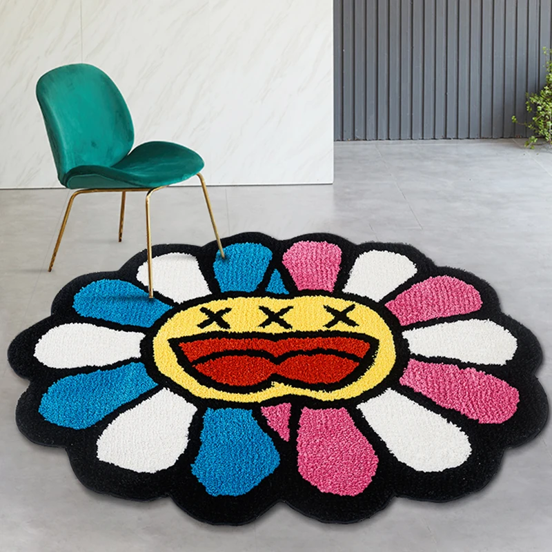 

Красочный Коврик в виде подсолнухов для гостиной, Декоративный Напольный коврик для спальни, коридора, 80 х96 см