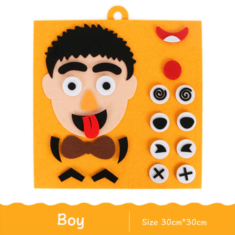Emotions and Feelings Matching Toy Cartoon Expression Change Preschool Game Boy Girl Games For Children Aged 2 And Above 6