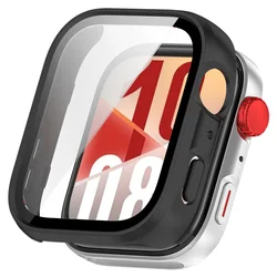 Premium All - Around Protective Case with Tempered Glass Screen Protector for huawei fit 4 (02 Matte Black)