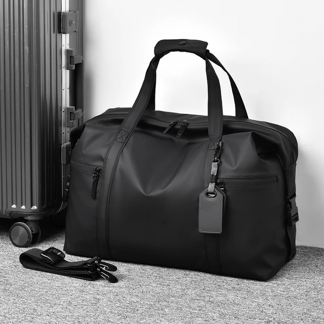 Men's Gym Bag - Black Adjustable Shoulder Strap Duffel Bag for Gym, Travel and Sports Lovers, Fitness Gear Bag 1