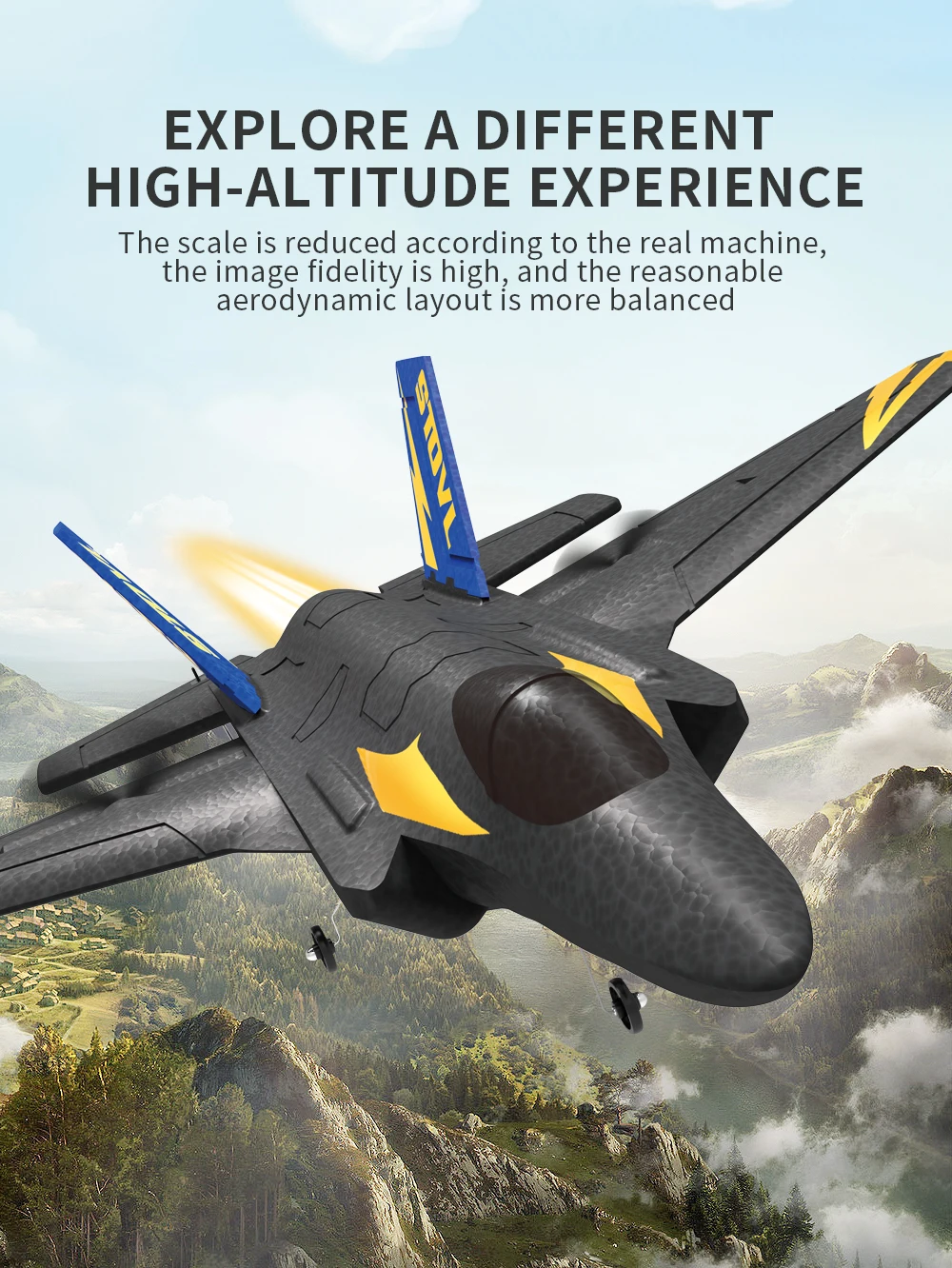 kF605 Polystyrene Glider Rc Plane Gyroscope - 2.4G 4CH 6Axis Rollover Airplane Remote Control Aircraft Electric Drone Helicopter Jet Toy 12 kF605 Polystyrene Glider Rc Plane Gyroscope, EXPLORE A DIFFERENT HIGH-ALTITUDE EXPERI