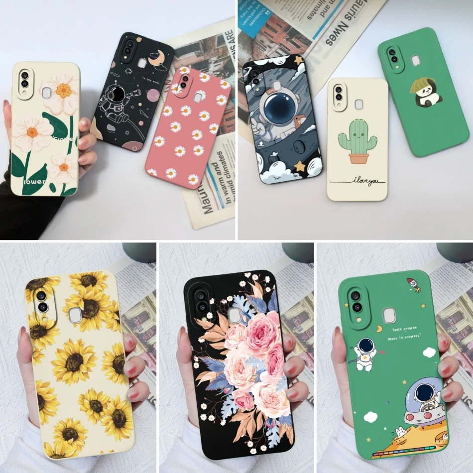 Custodia Per Samsung Galaxy A30 A30S Cover Posteriore Protettiva Quadrata In Silicone Liquido Liscio Morbido Stile Artistico Per Samsung A30S Funda