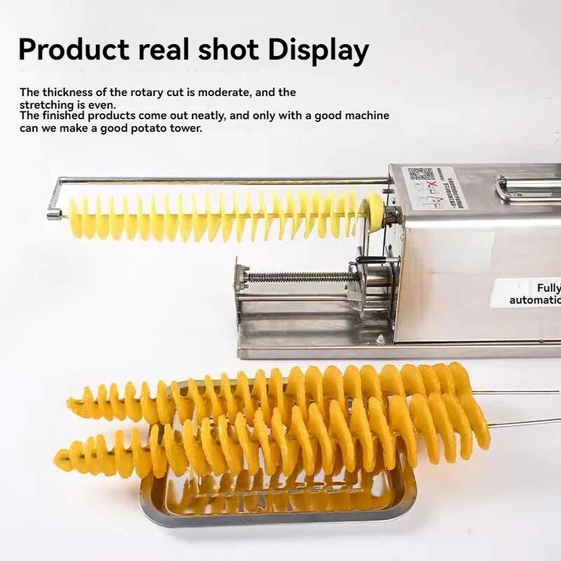 Commercial Automatic Stretch Stainless Steel Potato Slicer Potato Chip Cutting Machine Tornado Spiral Twisted Sticks