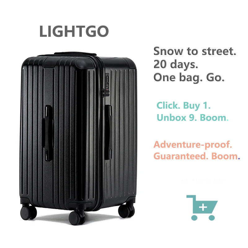 LIGHTGO 22 27 29.5 אינץ 'מזוודה קלה גדולה עם מנעול TSA גלגלי ספינר שקטים לנשיאה במזוודה לנסיעות
