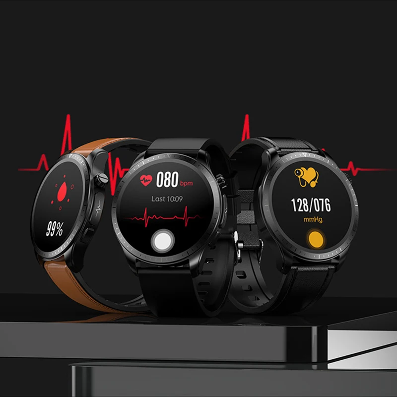 

2023 Healthy Blood Sugar Smart ECG+PPG Precise Body Temperature Heart Rate Monitor Smartwatch HRV Blood Pressure Watch Men Watch