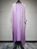 109398-b0ee7a.jpg Robe longue en satin pour femmes, caftan musulman, kimono ouvert sur le devant, cardigan, Turquie, robes islamiques, vêtements arabes