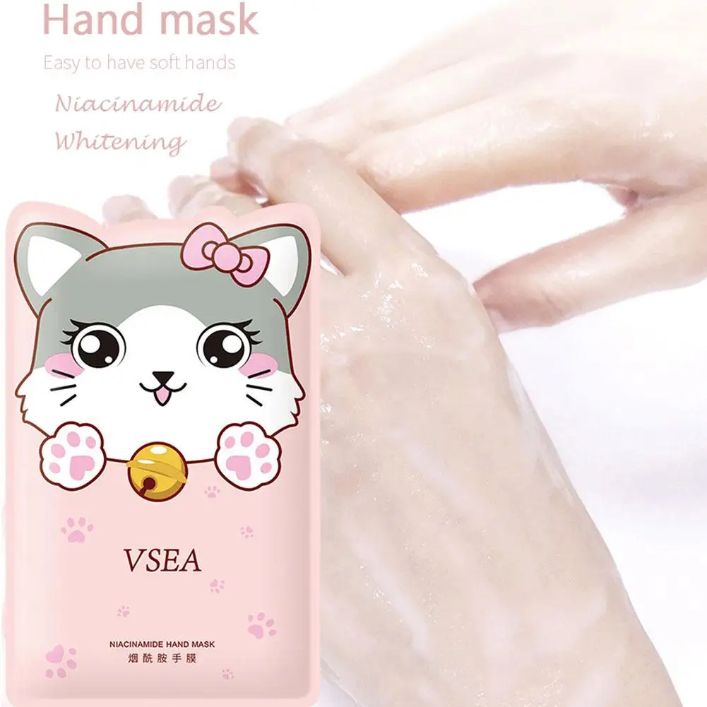 

Милая маска Niacinamide с кошачьими когтями, отбеливающая, увлажняющая маска для рук, легкая в использовании маска для рук, увлажняющая и для кожи объемом 40 мл K0K6