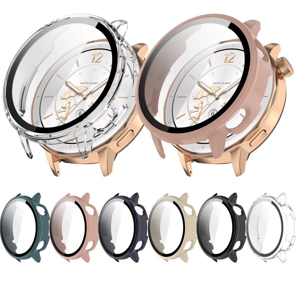 Premium Tempered Glass Smartwatch Protective Case with Hard Shell Guard