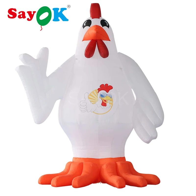 

4m/13.12ft Inflatable Cock Rooster Chicken With Air Blower Inflatable Chicken Model For Advertising Event Activity Decor