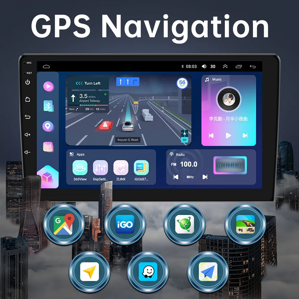 안드로이드 자동차 라디오, 범용 AI, 8 코어, 4G, 2Din, GPS, 자동차 오디오, 멀티미디어 플레이어, 라다, 포드, 도요타, MAZD, 혼다, 리판, 스즈키, VW용