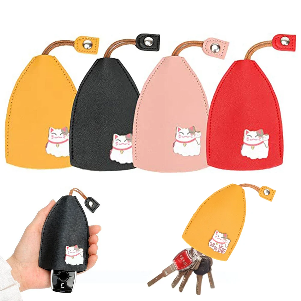 Cute PU Pull Out Key Holder For Keys Creative Key Case Leather Keychain Leather Bag For Keys Car Box Pouch For Key Case Bag Accessories Key Holder Key Organizer Key Purse