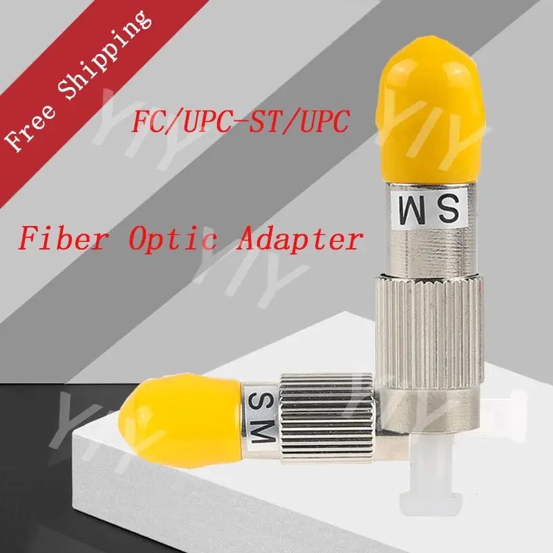 

FC/UPC-ST/UPC Fiber Optic Adapter, Single-mode FC Male ST Female Connector Flange Coupler Adapter Fiber Laser Optical Tools