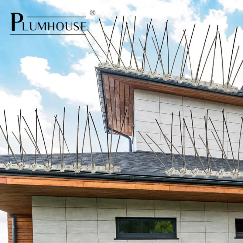 

1pc Plastic Repeller Birds Pigeon Spikes Deterrent Anti Bird Stainless Steel Spike Strip Birds Scarer Repeller For Pigeon Birds