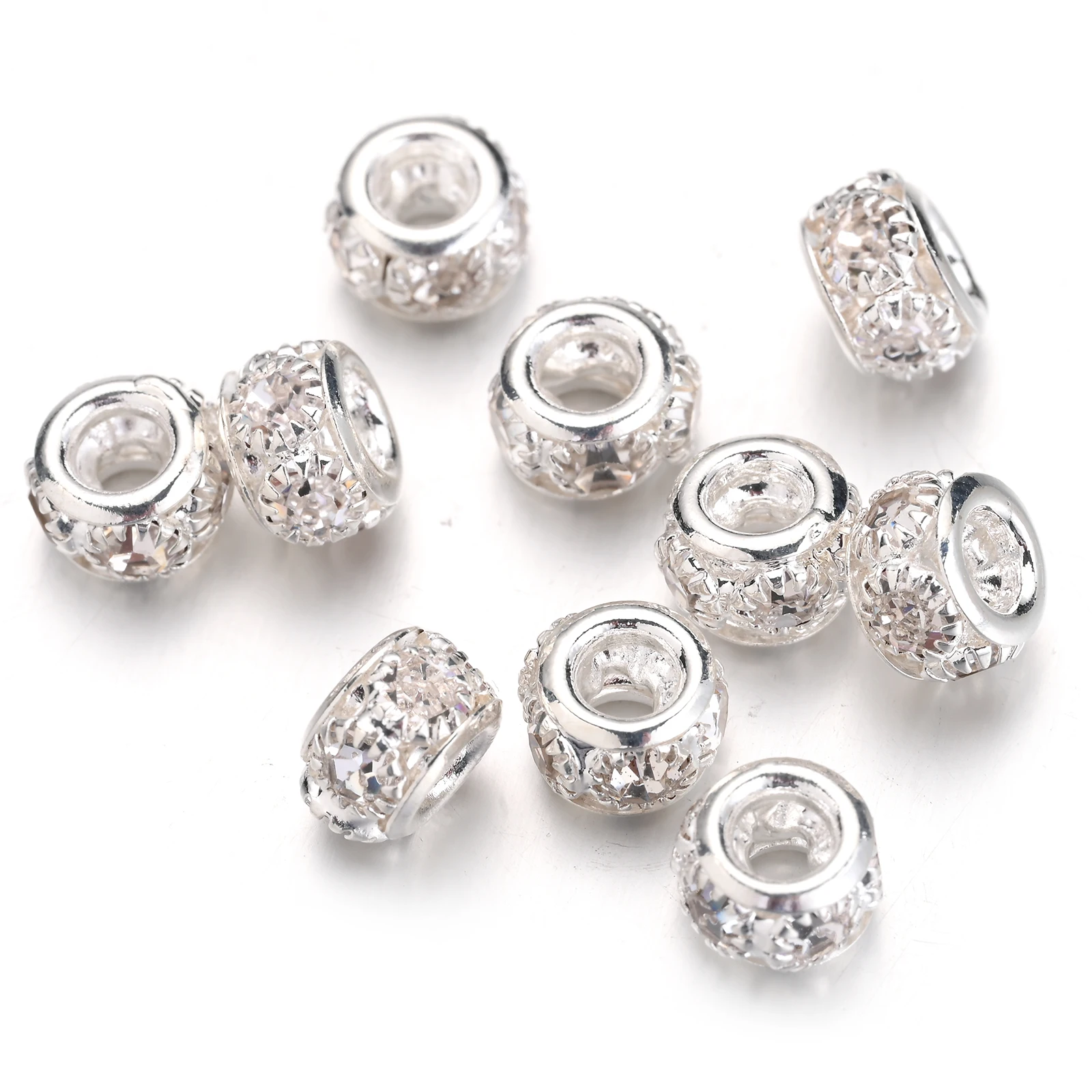 10 шт., круглые бусины-разделители