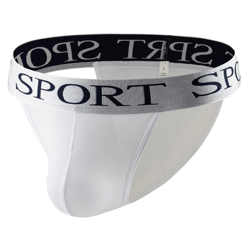 

Mens Ice Silk Low Waist Bikini Briefs U Convex Big Bag Panties Sexy High Stretch Waist Underpants Seamless Shorts Trunks
