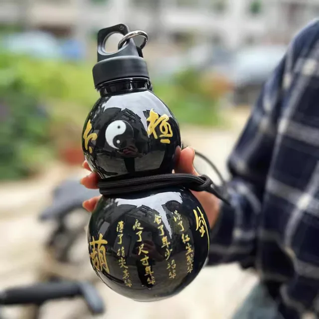 750ml Large Capacity Gourd Water Bottle Child Water Gourd Kettle Chinese Style Leakproof Water Jug for School PC Water Kettle 2