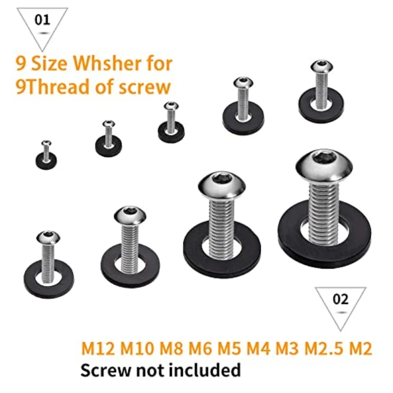 Unterlegscheiben Eingestellt M2 / M2.5 / M3 / M4 / M5 / M6 / M8