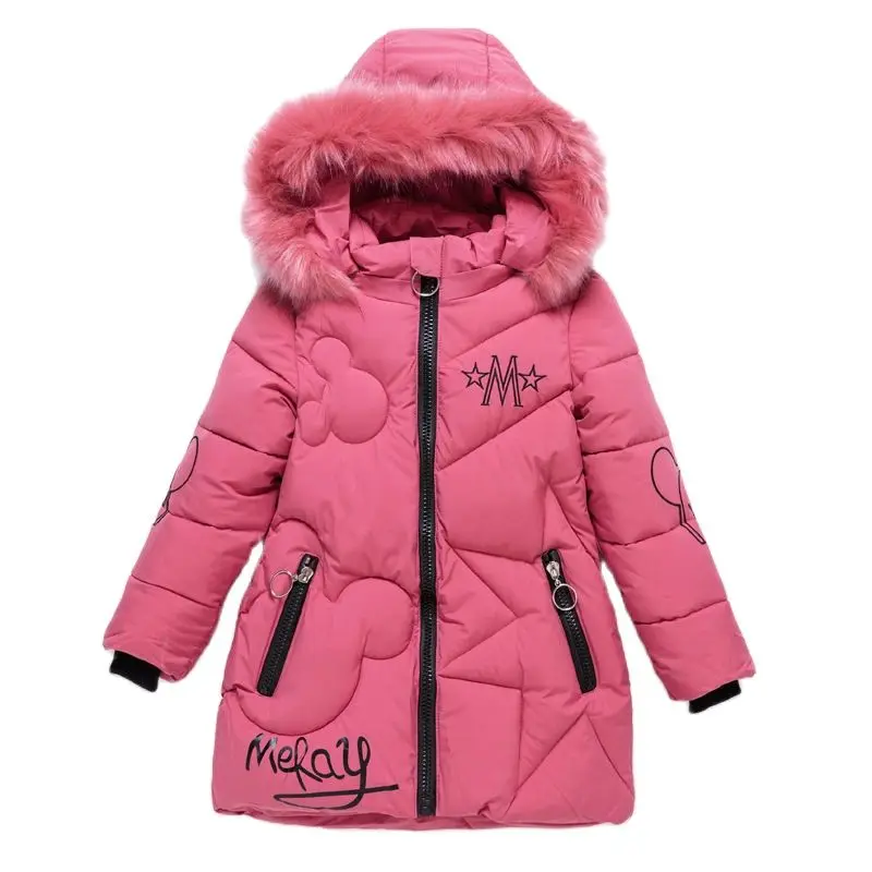 Girls Winter Jacket Children's Thick Warm Coat Kids Hooded Coats Baby Thick Parka Bunny Decoration Winter Clothing Outerwear