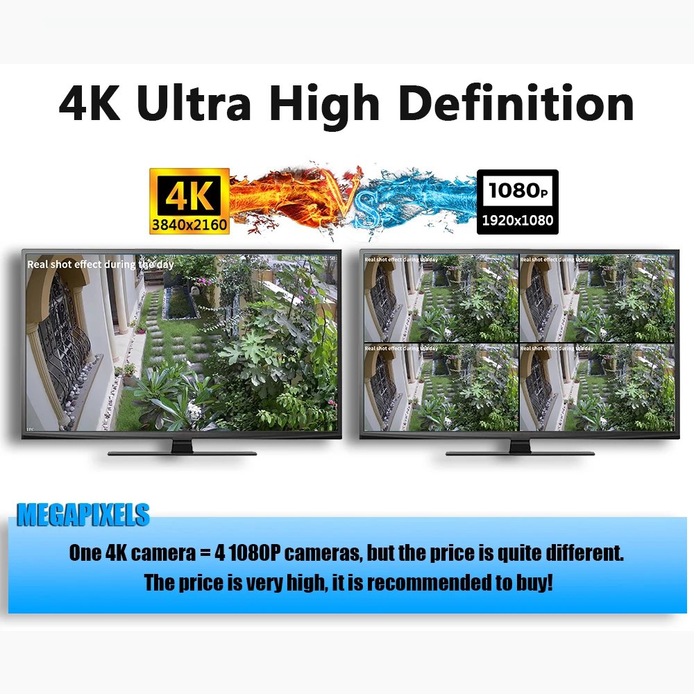 Sistema CCTV Full HD 4K 8MP PTZ, Kit NVR con 8 Telecamere POE Impermeabili per Esterni, Set di Telecamere di Sicurezza Xmeye - immagine 6