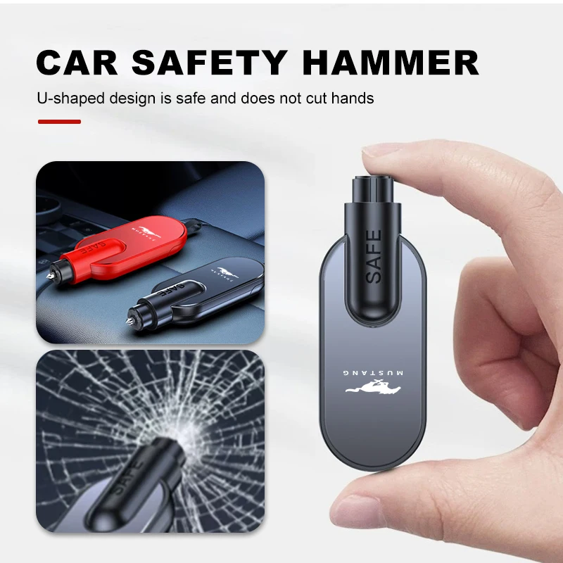1 Pz Martello Di Sicurezza Per Auto Strumento Di Emergenza Di Fuga Salvavita Per Mustang Fiesta Kuga Edge Mondeo St Mondeo Shelby Gt Fender