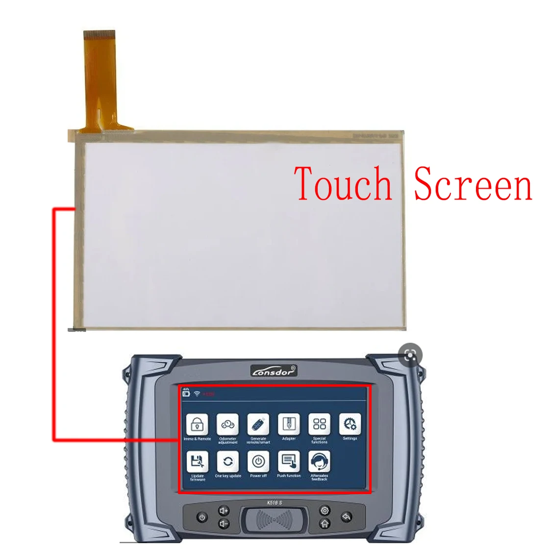 Original Display Lcd Digitador da Tela de Toque para Lonsdor K518 K518s K518ise Dispositivo de Correspondência Anti-roubo K518 s se