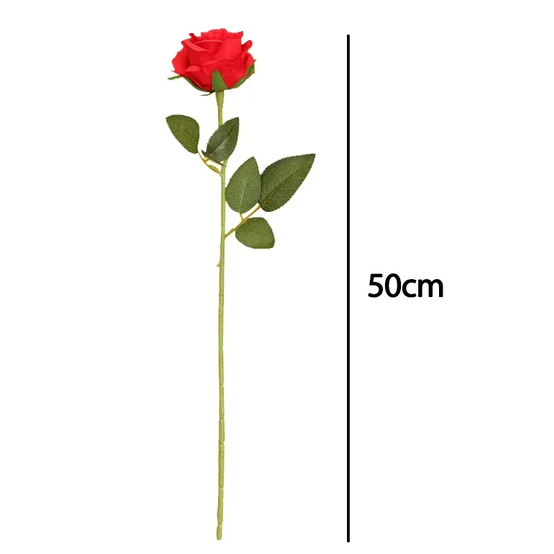 Artificial Flowers 5Pcs Bouquet Fake Rose Flower for Wedding Home Table Decoration Christmas Valentine's Day Gift