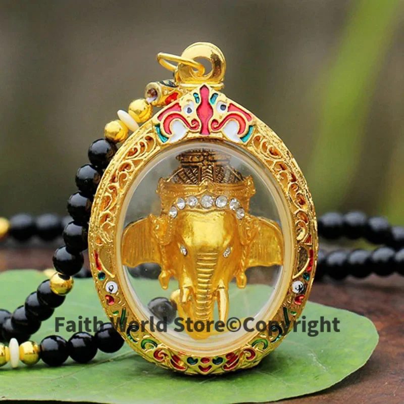 

Special Offer 2024 Thailand temple Elephant God of Wealth GANESH buddha Amulet Pendant Buddhism bring good luck attract wealth