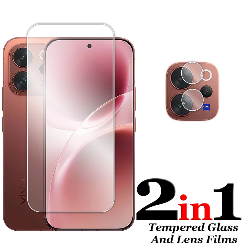 Enhanced Glass Screen Protector & Lens Film - 6.59 inch Full Glue Clear Tempered Glass