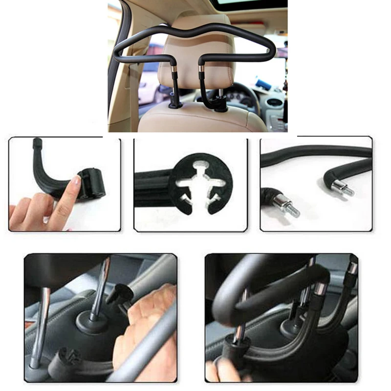 Universal Car Coat Hangers Back Seat Headrest Coat Clothes Hanger Jackets Suits Holder Rack