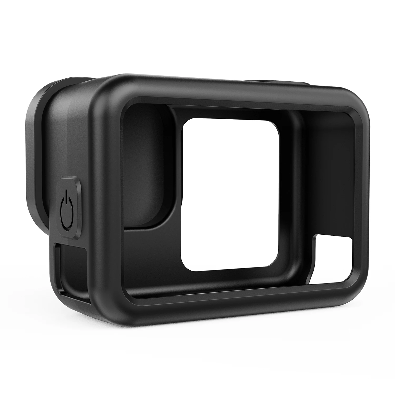 Détail des découpes précises de la housse silicone pour GoPro Hero 13, protection antichoc et anti-rayure