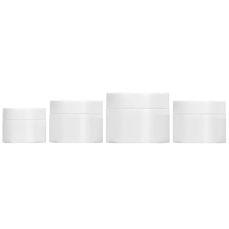 

20Pcs 30G 50G 100G Plastic Makeup Containers Empty Cosmetic Jar PET Frost White Refill Bottle Screw Lid Skincare Face Cream Pots