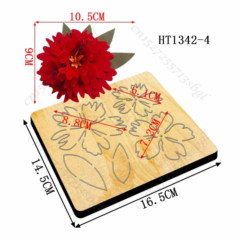 Description Picture 6 of itemFlowerCutting dies - New Die Cutting And Wooden Mold,HT1342 Suitable For Common Die Cutting Machines On The Market.