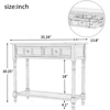 TREXM Daisy Series Console Table Traditional Design with Two Drawers and Bottom Shelf (Espresso) 3
