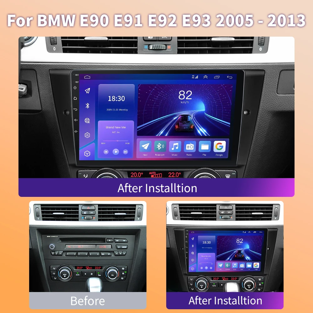 Android 13 2 Din Auto Radio Multimedia Speler Stereo For Bmw 3-Series E90 E91 E92 E93 2005-2013 Navigatie Carplay Auto Head Unit