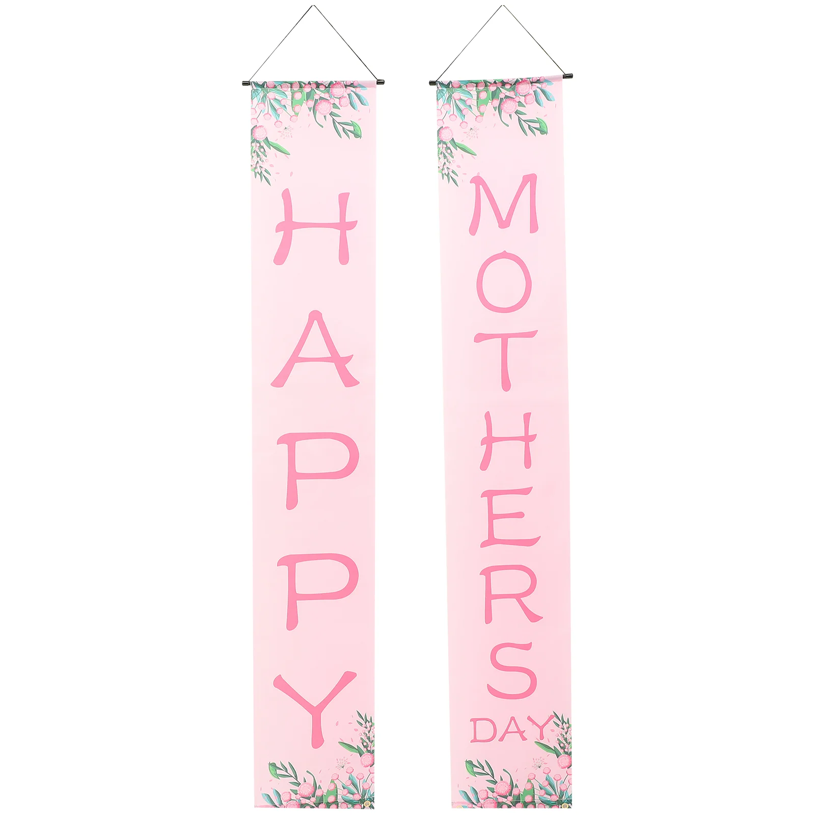 

1 Pair of Mother's Day Banner Happy Mother's Day Hanging Decor Polyester Banner for Home Decor