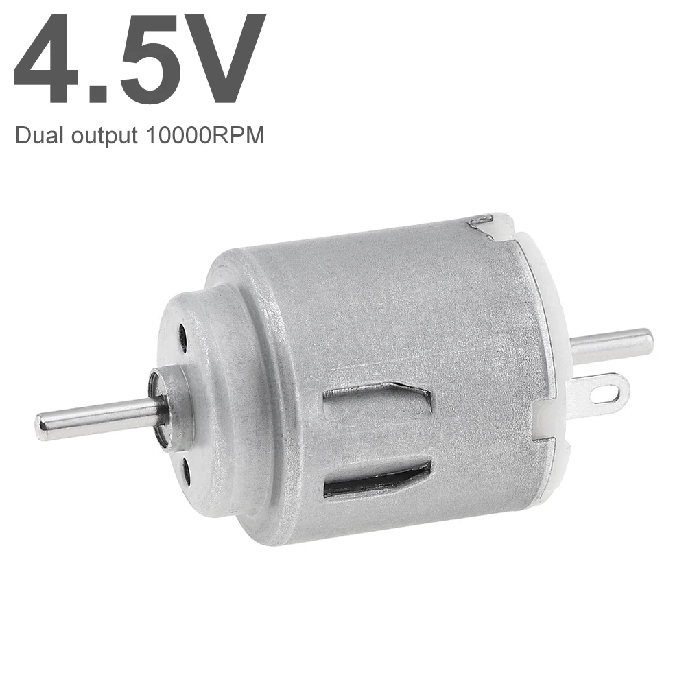 R140 DC Motor Double Shaft Output 4.5V 10000RPM High Speed Micro Motor for DIY Toys Tools