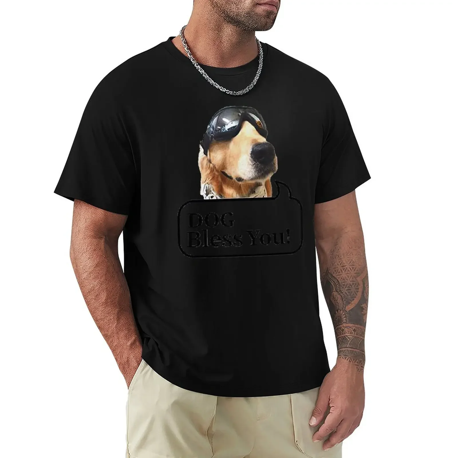 

Dog Bless You T-Shirt animal prinfor boys hippie clothes plain white t shirts men