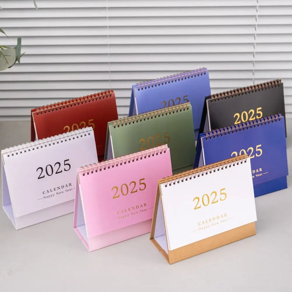 2025 Desktop Calendar 12-Month Standing Flip Calendar Student Stationery Monthly Planner Desk Accessories desk calendar