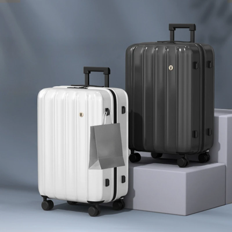 

Чемодан на колесиках для женщин, 20 дюймов, модный чемодан на колесиках, новинка 2024, чемодан на молнии с паролем, чехол ABS + PC, дорожные сумки