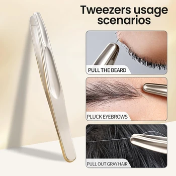 Stainless Steel Eyebrow Tweezers 1