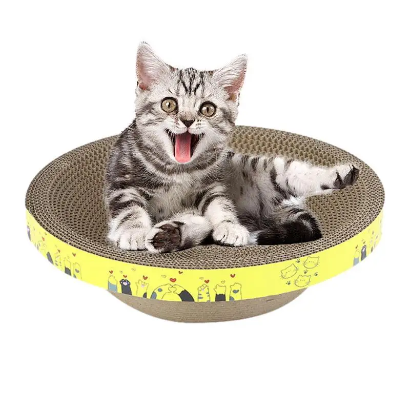Cat Scratcher Bowl Stable Creative Bowl Shape Cardboard Scratching